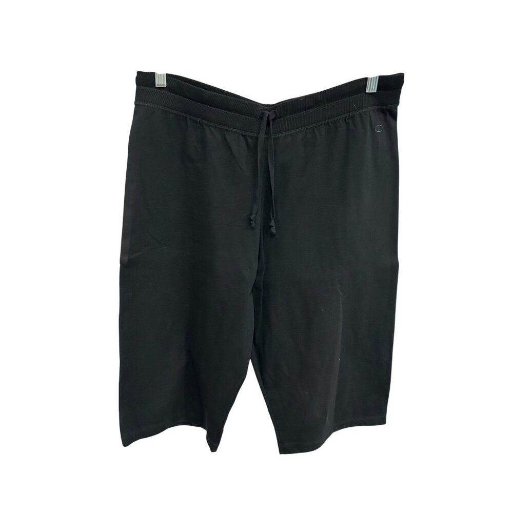 Champion Authentic Pull On Athletic Cotton Shorts Black Sz XL Sporty Athleisure